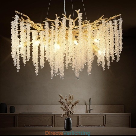 Moderne, prachtige kristallen kroonluchterlamp Moderne, prachtige kristallen kroonluchterlamp