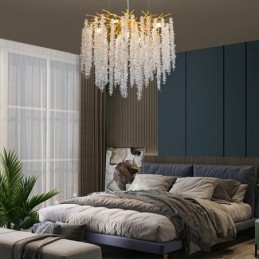 Moderne, prachtige kristallen kroonluchterlamp