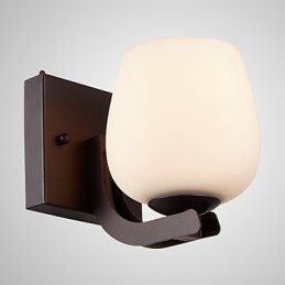 Wandlamp van ijzer met glazen kap Klassieke moderne verlichting Wandlampen