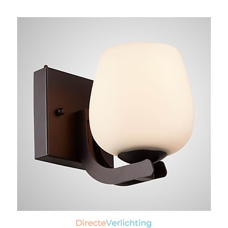 Wandlamp van ijzer met glazen kap Klassieke moderne verlichting Wandlampen Wandlamp van ijzer met glazen kap Klassieke moderne verlichting Wandlampen