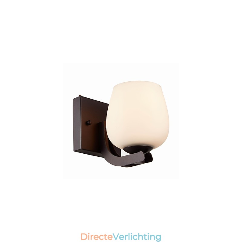 Wandlamp van ijzer met glazen kap Klassieke moderne verlichting Wandlampen