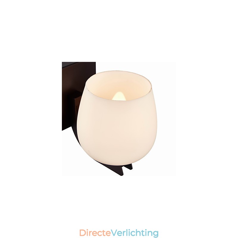Wandlamp van ijzer met glazen kap Klassieke moderne verlichting Wandlampen