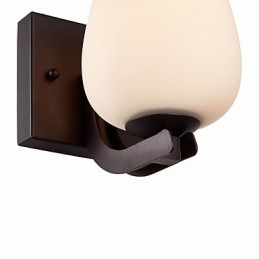 Wandlamp van ijzer met glazen kap Klassieke moderne verlichting Wandlampen