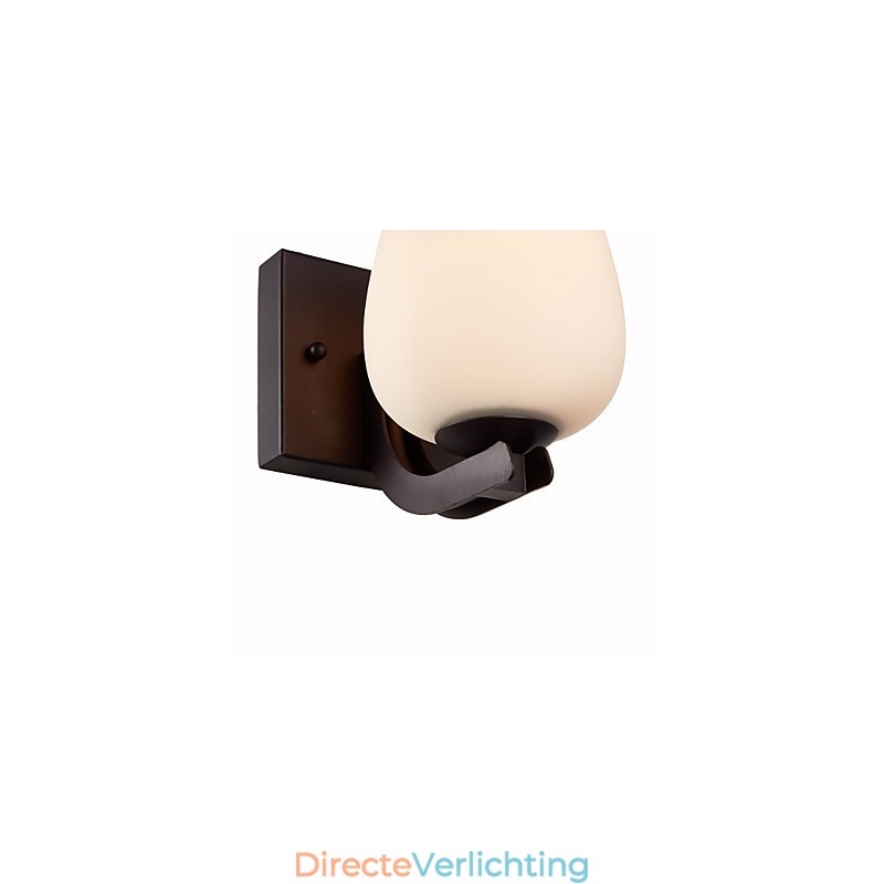 Wandlamp van ijzer met glazen kap Klassieke moderne verlichting Wandlampen