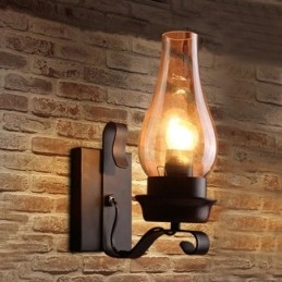 Retro Rustieke Scandinavische Glazen Wandlamp Slaapkamer Nachtkastje Wandlamp Vintage Industriële Wandlamp Armaturen