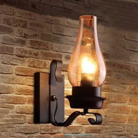 Retro Rustieke Scandinavische Glazen Wandlamp Slaapkamer Nachtkastje Wandlamp Vintage Industriële Wandlamp Armaturen Retro Rustieke Scandinavische Glazen Wandlamp Slaapkamer Nachtkastje Wandlamp Vintage Industriële Wandlamp Armaturen