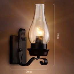 Retro Rustieke Scandinavische Glazen Wandlamp Slaapkamer Nachtkastje Wandlamp Vintage Industriële Wandlamp Armaturen