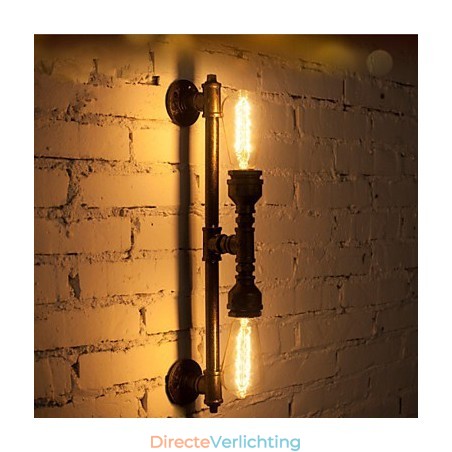 Wroguht ijzeren waterpijp wandlamp vintage gangpadverlichting loft ijzeren wandlamp Edison gloeilamp FJ DB2 046A0 Wroguht ijzeren waterpijp wandlamp vintage gangpadverlichting loft ijzeren wandlamp Edison gloeilamp FJ DB2 046A0