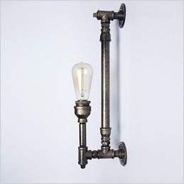 Wroguht ijzeren waterpijp wandlamp vintage gangpadverlichting loft ijzeren wandlamp Edison gloeilamp FJ DB2 046A0