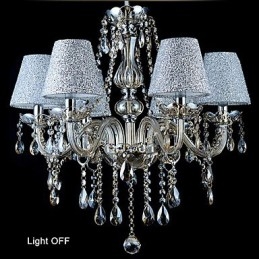 Moderne, eigentijdse, klassieke, vintage, kristal, gegalvaniseerde glazen kroonluchter