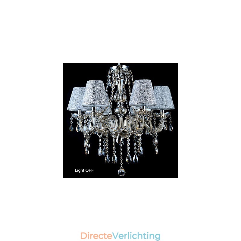 Moderne, eigentijdse, klassieke, vintage, kristal, gegalvaniseerde glazen kroonluchter
