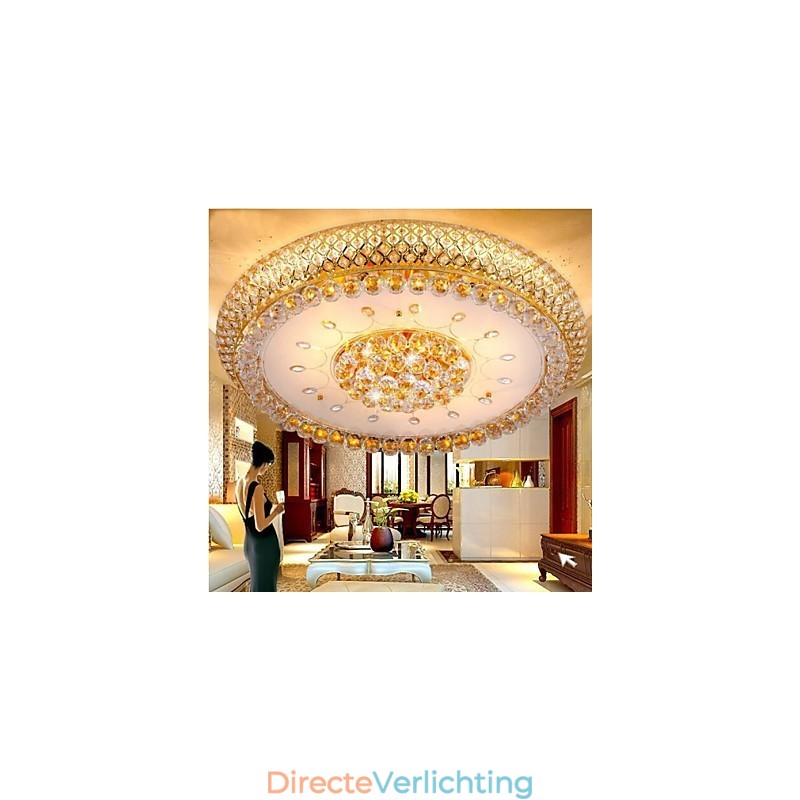 Ronde Kristallen Absorb Koepellamp Plafondlamp Diameter 80CM Bevat 15 Lampen