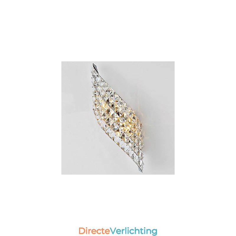 Kristallen wandlamp moderne incisie-elektroplate-tempering