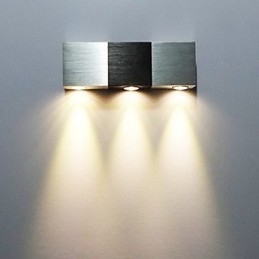 Moderne wandlamp met strooilicht Rechthoekige aluminium behuizing