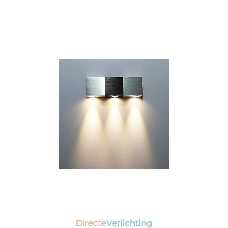 Moderne wandlamp met strooilicht Rechthoekige aluminium behuizing