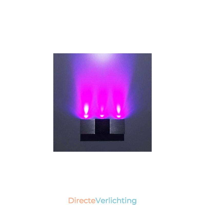 Moderne wandlamp met strooilicht Rechthoekige aluminium behuizing