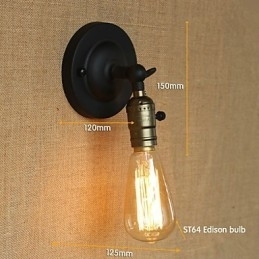 Edison Gloeilamp Gangpad Retro Minimalistisch Nachtkastje Gangpad Café Terras Kanaal Mini Wandlamp