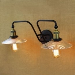 Industrieel Nordic Stijl Creatieve Persoonlijkheid Slaapkamer Interieur Mediterraan Café Muur Glas Dubbel IJzer