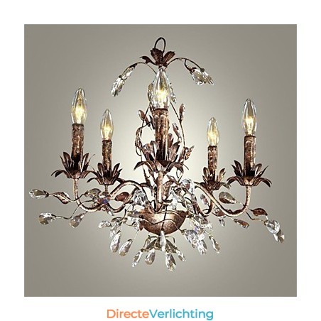 Vintage kaars stijl antieke messing metalen kroonluchter Vintage kaars stijl antieke messing metalen kroonluchter