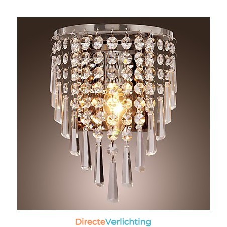 Halfronde wandlamp in kristallook Halfronde wandlamp in kristallook