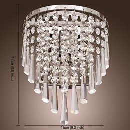Halfronde wandlamp in kristallook