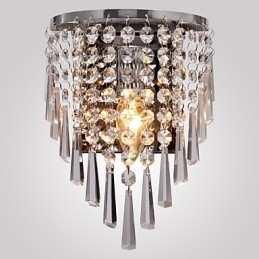 Halfronde wandlamp in kristallook