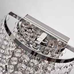 Halfronde wandlamp in kristallook