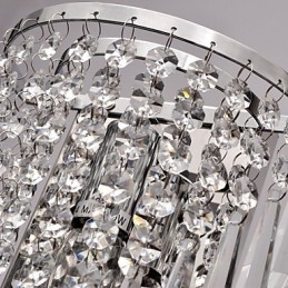 Halfronde wandlamp in kristallook