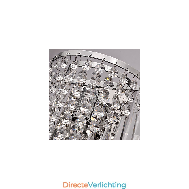 Halfronde wandlamp in kristallook