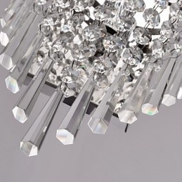 Halfronde wandlamp in kristallook