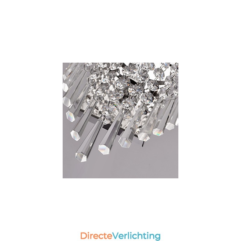 Halfronde wandlamp in kristallook