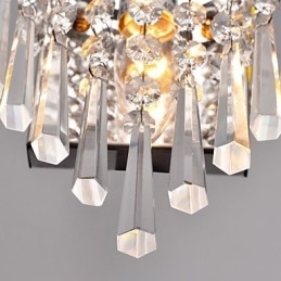 Halfronde wandlamp in kristallook