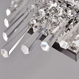 Halfronde wandlamp in kristallook
