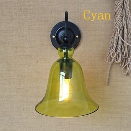 Amerikaanse landelijke landelijke pastorale minimalistische woonkamer hal versierde glazen wandlamp