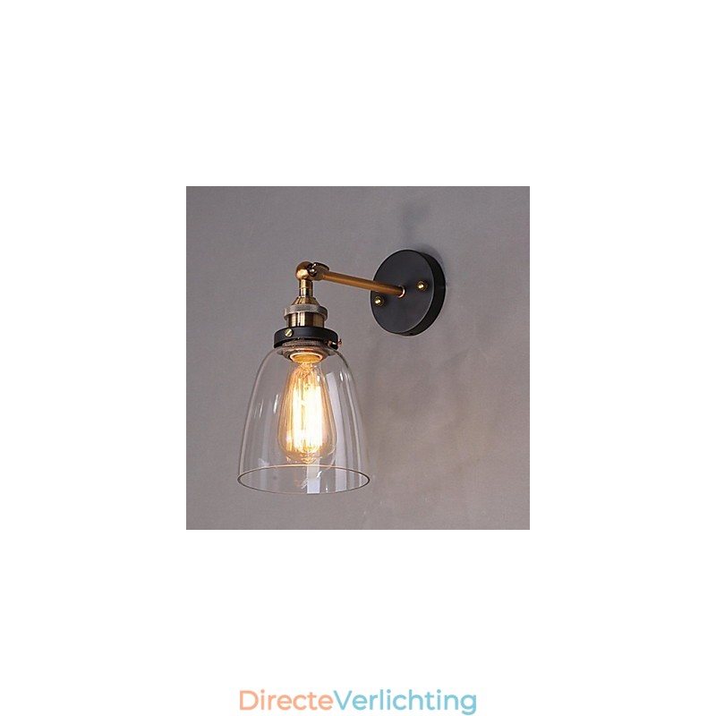 Industriële Edison Simplicity Glazen Wandlamp Metalen Basiskap Eetkamer Studeerkamer Kantoor Gang Wandlamp