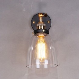 Industriële Edison Simplicity Glazen Wandlamp Metalen Basiskap Eetkamer Studeerkamer Kantoor Gang Wandlamp