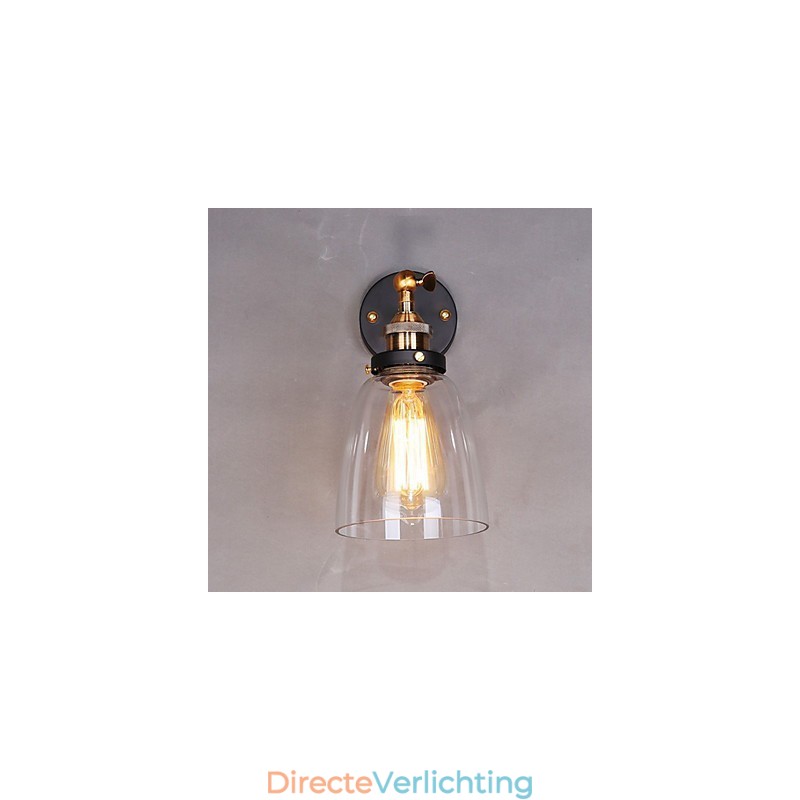 Industriële Edison Simplicity Glazen Wandlamp Metalen Basiskap Eetkamer Studeerkamer Kantoor Gang Wandlamp