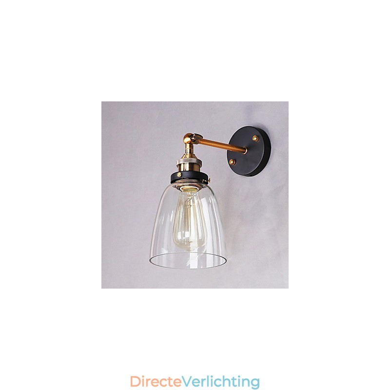 Industriële Edison Simplicity Glazen Wandlamp Metalen Basiskap Eetkamer Studeerkamer Kantoor Gang Wandlamp