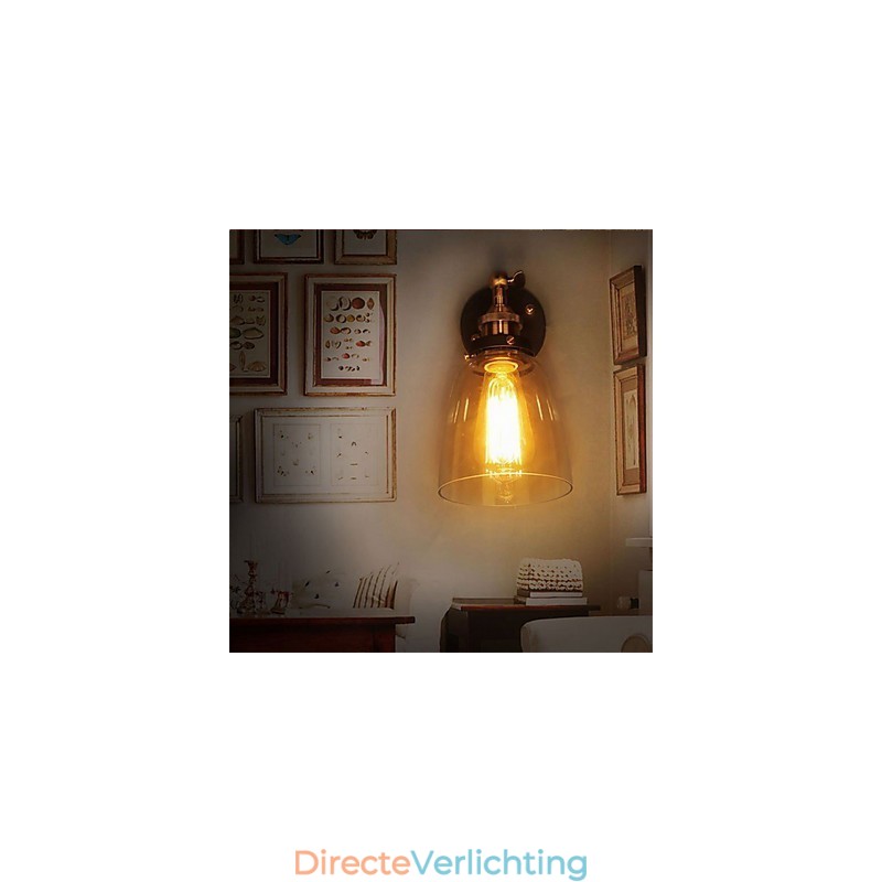 Industriële Edison Simplicity Glazen Wandlamp Metalen Basiskap Eetkamer Studeerkamer Kantoor Gang Wandlamp