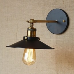 Retro Minimalistische Industriële Stijl Villa Voor Het Kerkpad Paraplu Zwarte Jurk Versierde Muur