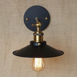 Retro Minimalistische Industriële Stijl Villa Voor Het Kerkpad Paraplu Zwarte Jurk Versierde Muur