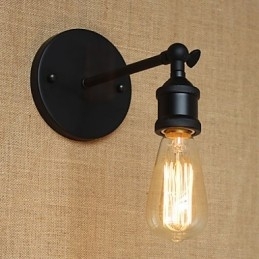 Amerikaans restaurant Bar Café Nachtkastje Gangpad Minimalistische Zwarte Smeedijzeren Wandlamp