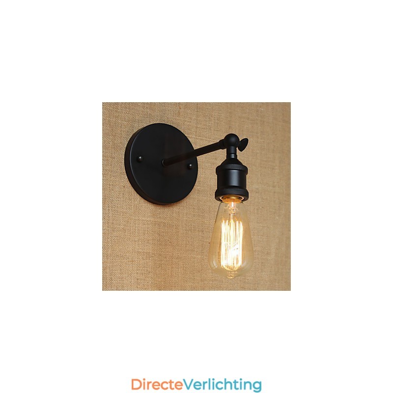 Amerikaans restaurant Bar Café Nachtkastje Gangpad Minimalistische Zwarte Smeedijzeren Wandlamp