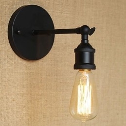 Amerikaans restaurant Bar Café Nachtkastje Gangpad Minimalistische Zwarte Smeedijzeren Wandlamp