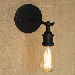 Amerikaans restaurant Bar Café Nachtkastje Gangpad Minimalistische Zwarte Smeedijzeren Wandlamp