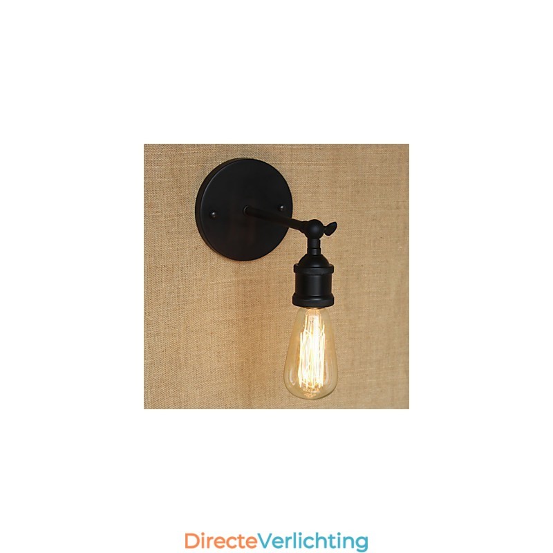 Amerikaans restaurant Bar Café Nachtkastje Gangpad Minimalistische Zwarte Smeedijzeren Wandlamp
