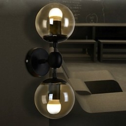 Wandlampen Glazen bol Rustiek Lodge Metaal