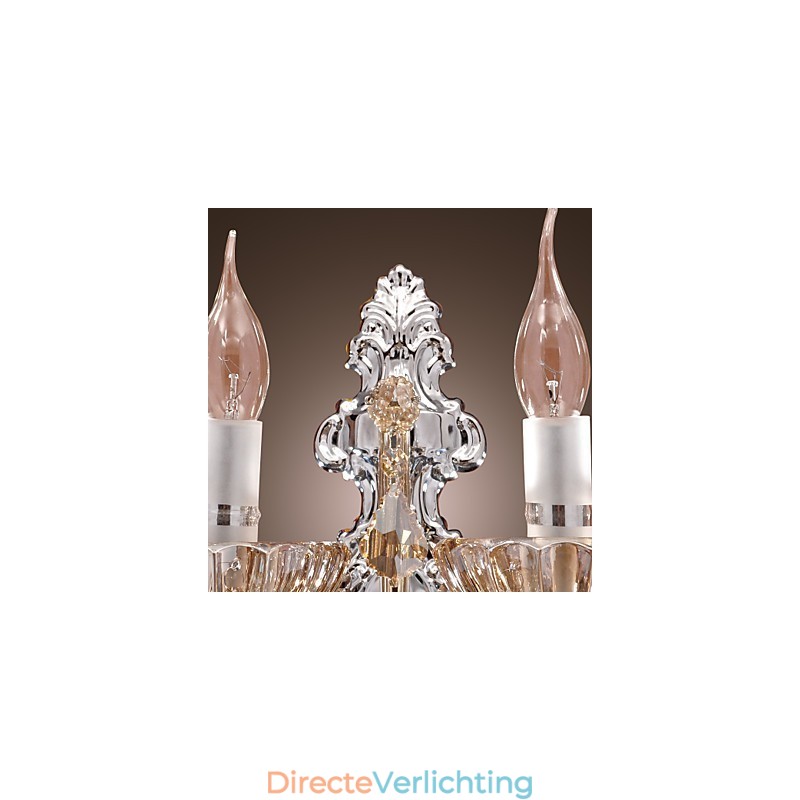 Elegante kristallen wandlamp met 2 lampen