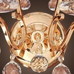 Gouden Kristallen Wandlamp met 2 Lampen