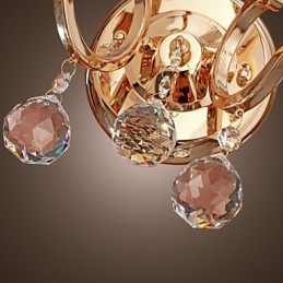 Gouden Kristallen Wandlamp met 2 Lampen